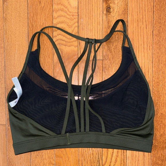 Victoria's Secret Sport Dark Green Strappy Sports Bra Size Large - Picture 3 of 7